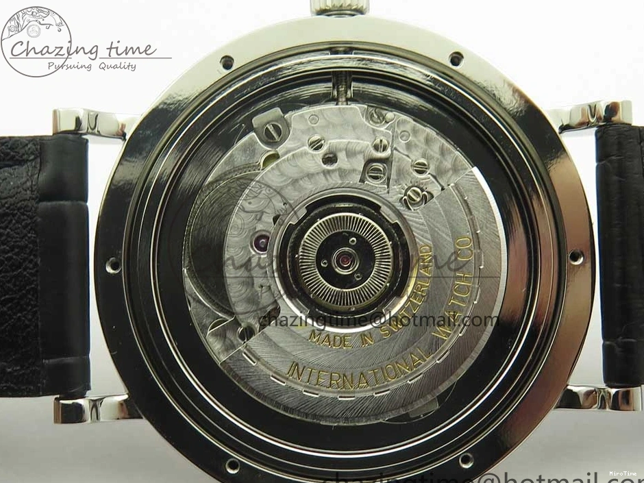 MIROTIME 0223 Supportive Portofino Automatic SS AF 1:1 Best Edition White Dial on Black Croco Leather Strap A 7184